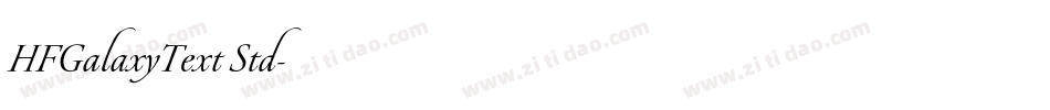 HFGalaxyText Std字体转换